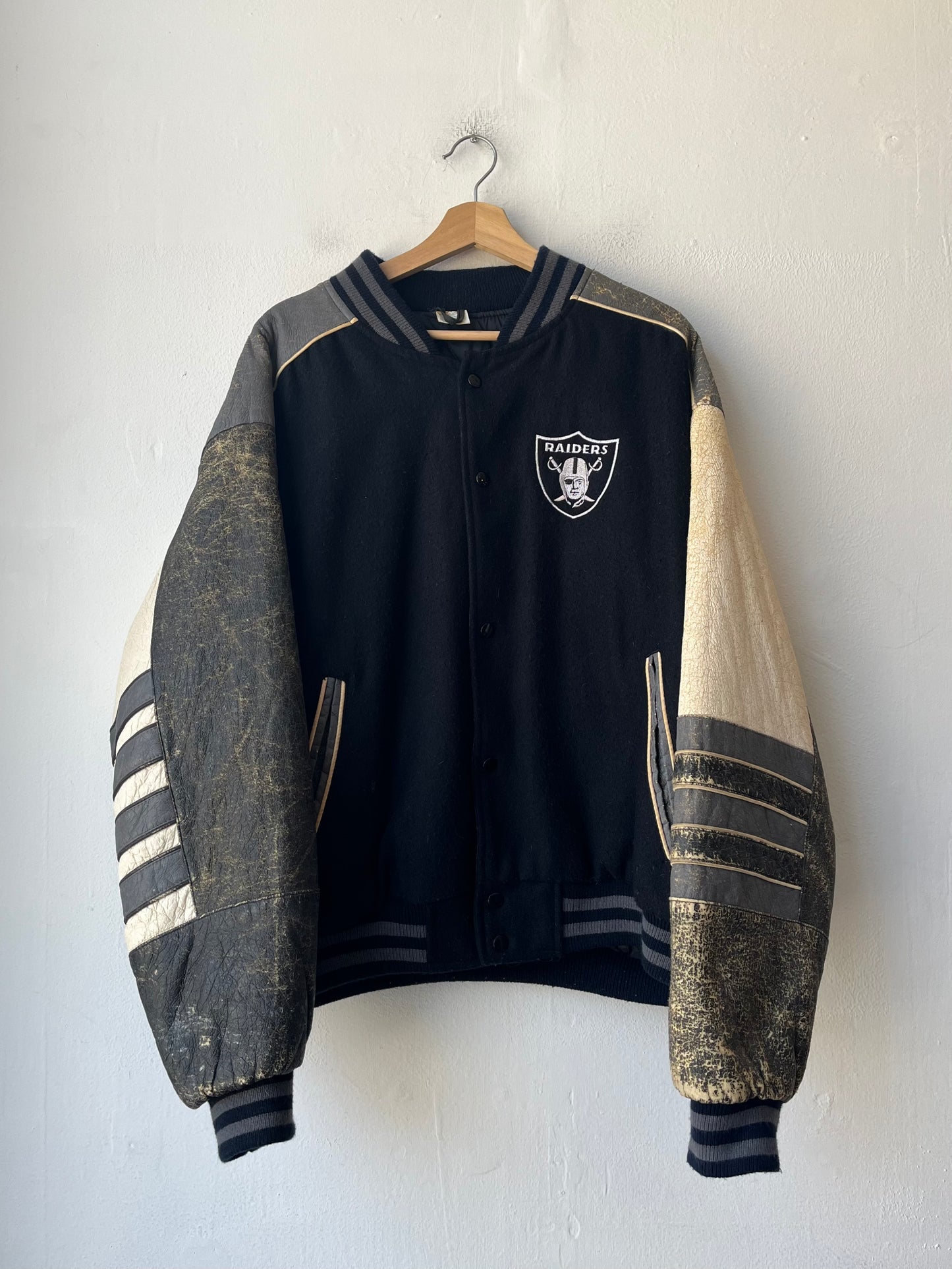 90's Raiders Letterman Jacket