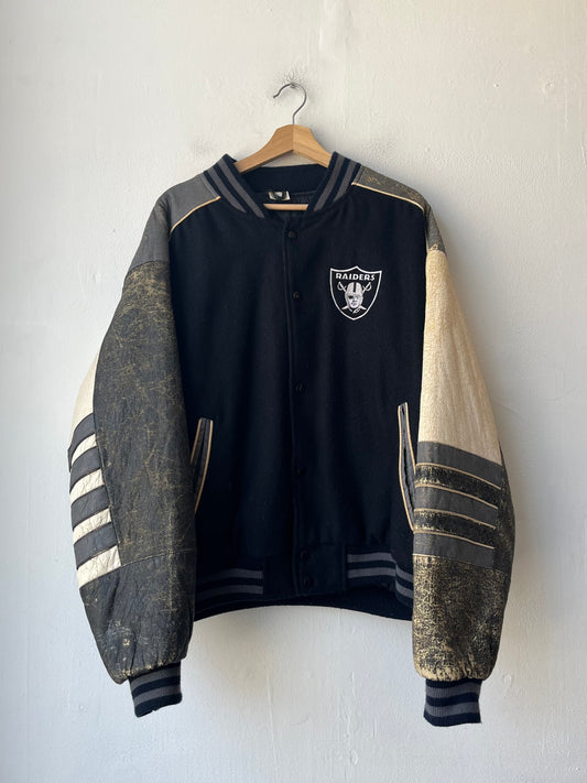90's Raiders Letterman Jacket