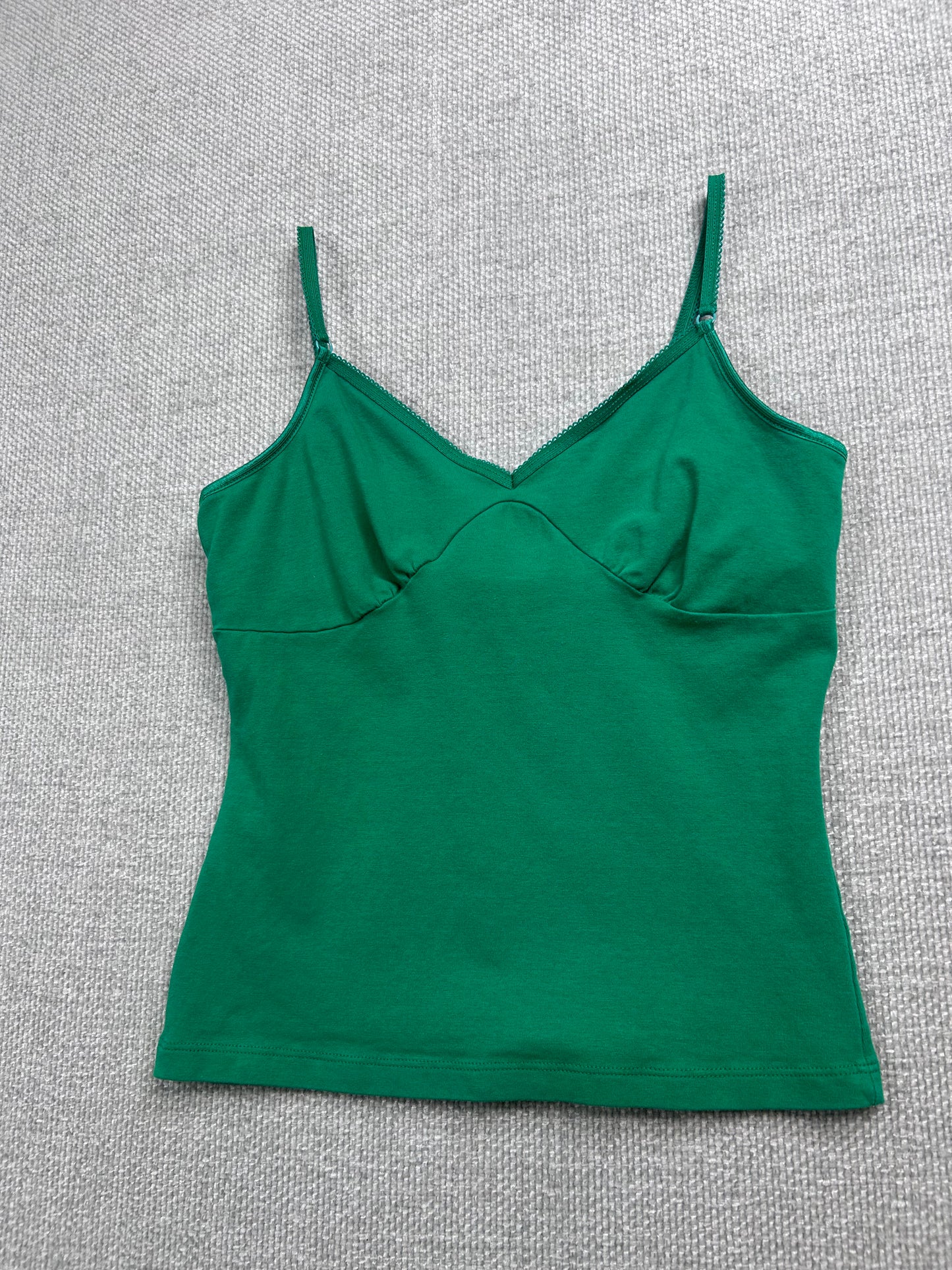 Y2K Green Cotton Camisole
