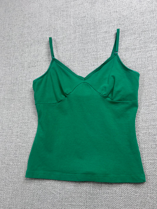 Y2K Green Cotton Camisole
