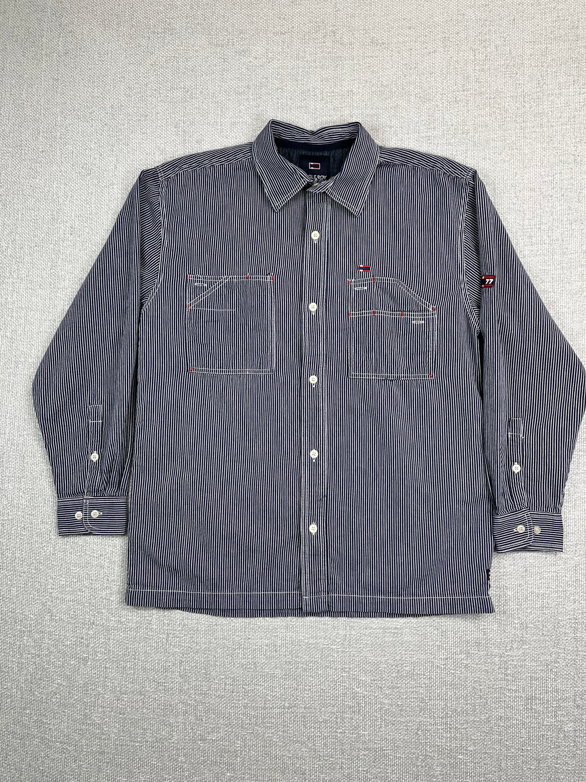 90's Striped Button Down Shirt