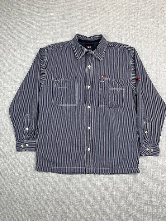 90's Striped Button Down Shirt