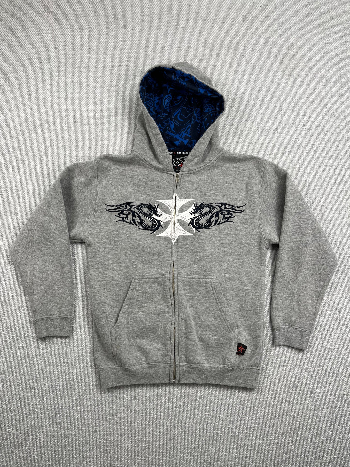 Y2K Dragon Zip Up Hoodie