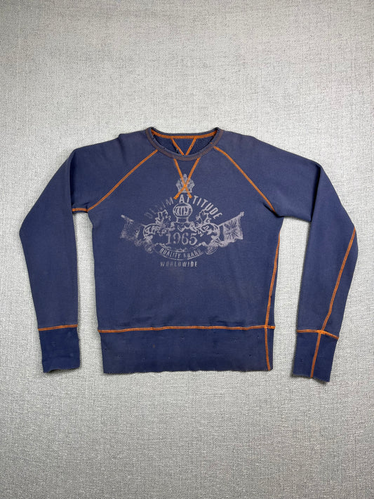Y2K Contrast Stitch Sweatshirt