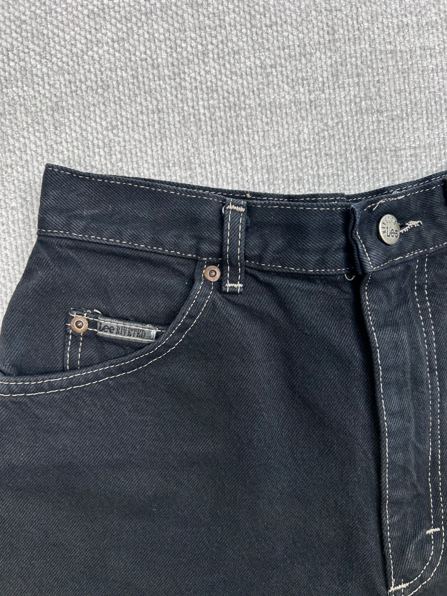 Y2K Black Denim Shorts 27”
