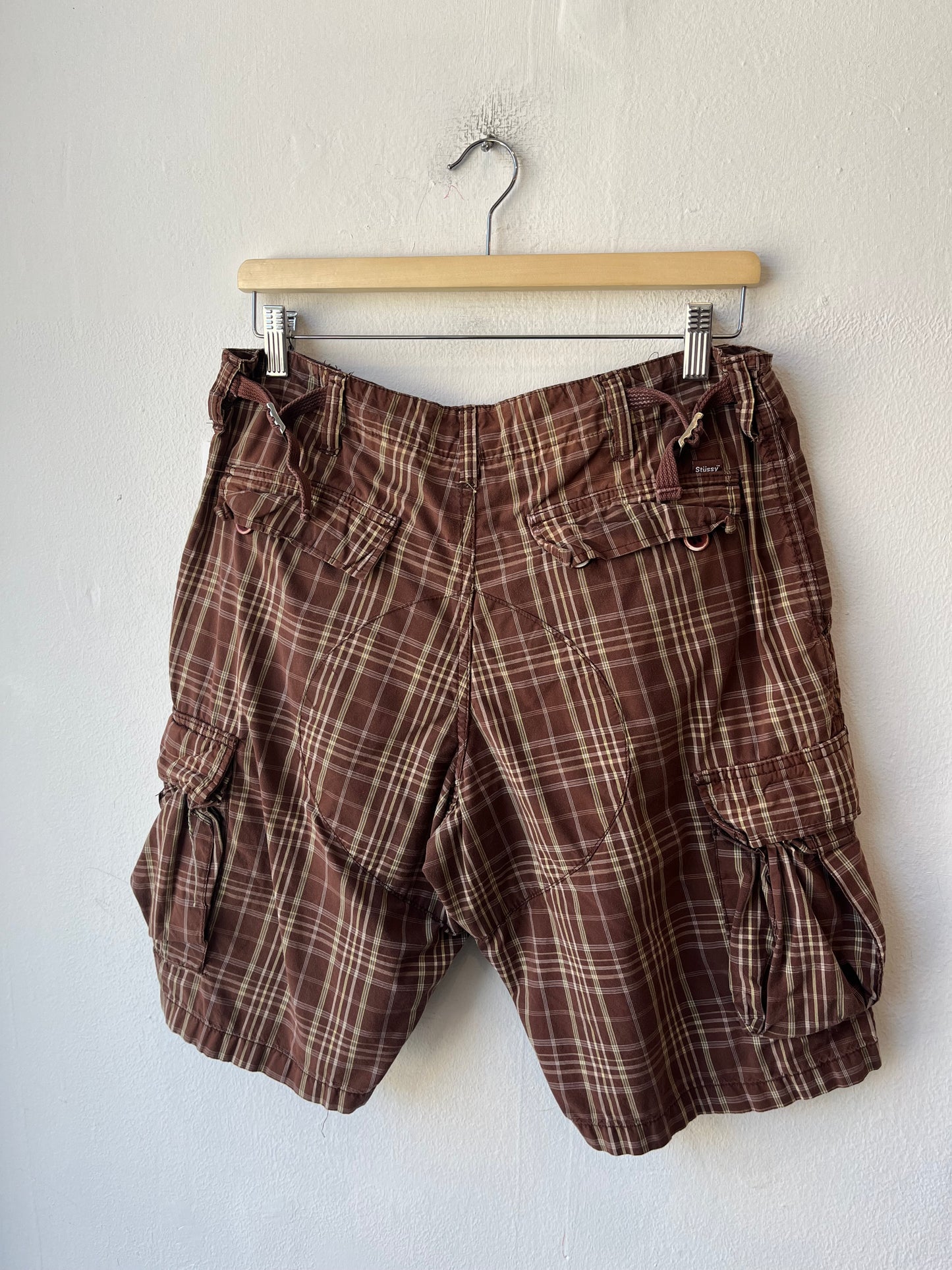 Y2K Stüssy Plaid Shorts 28-32"
