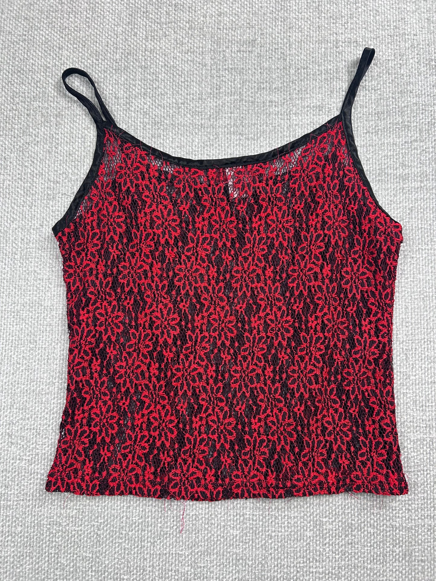 90's Floral Mesh Camisole