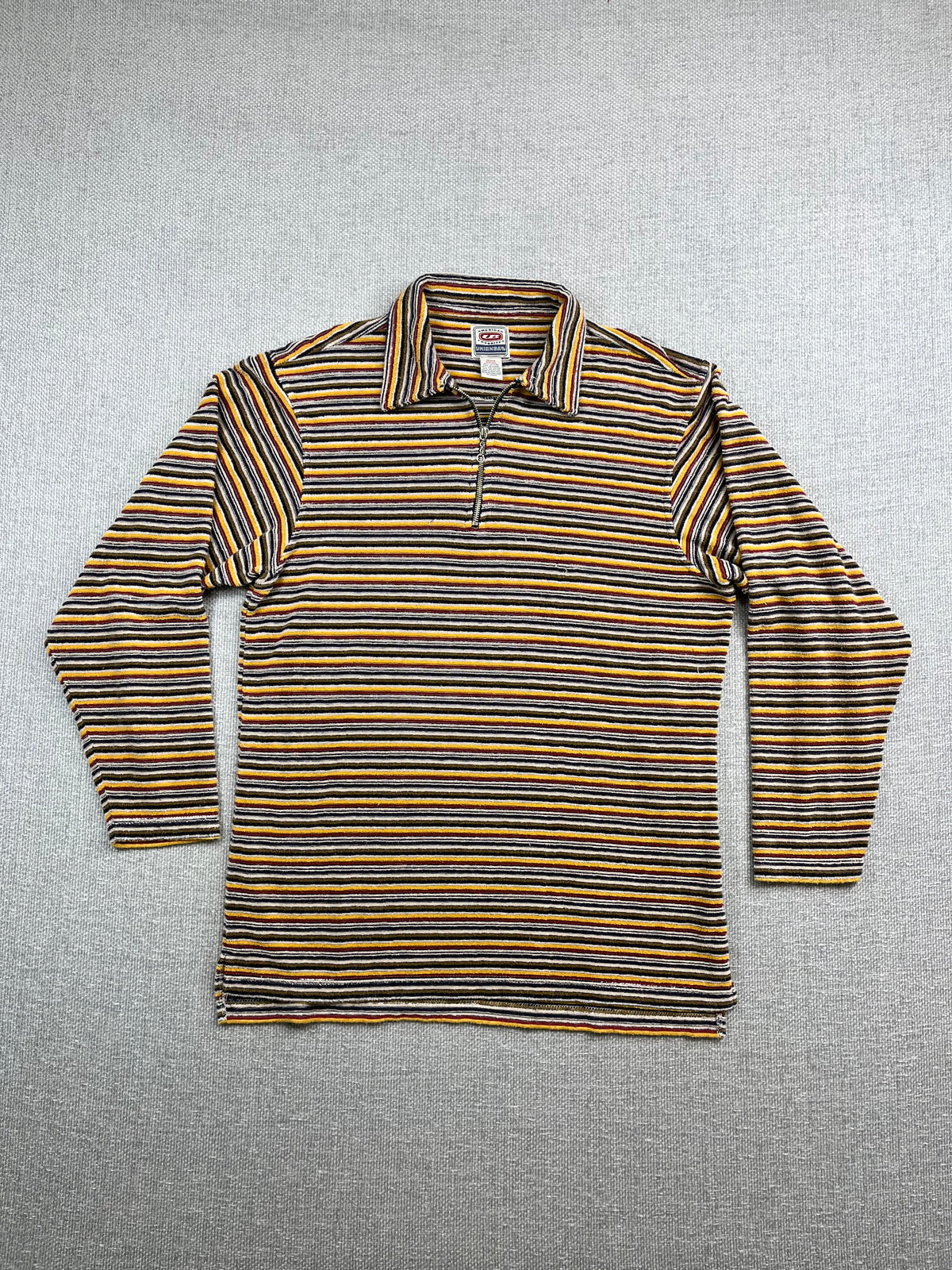 90's Terry Striped Quarter Zip