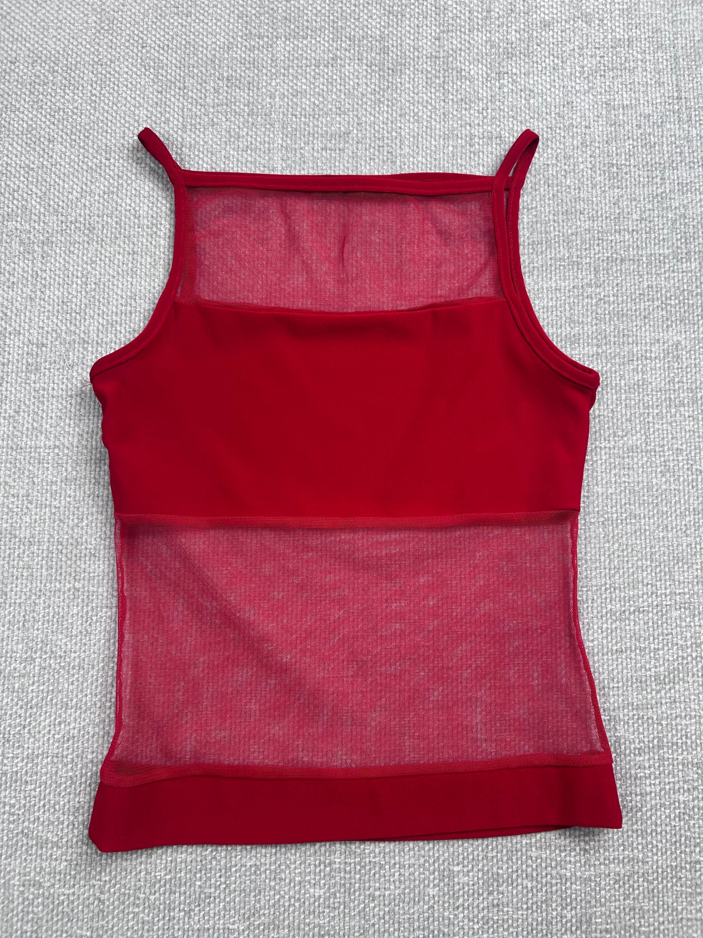 90's Red Mesh Tank Top