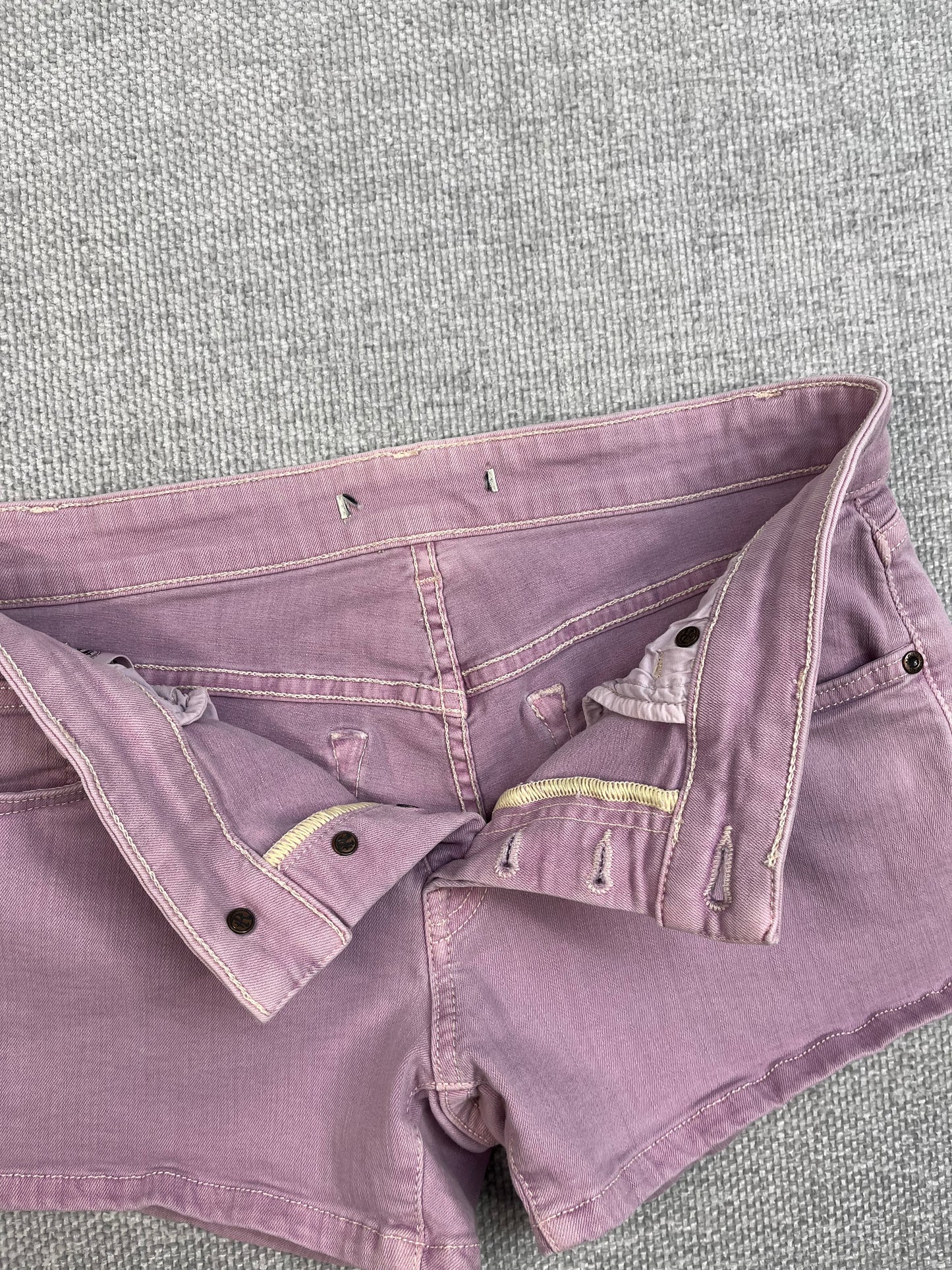 Y2K Purple Mini Shorts 30"