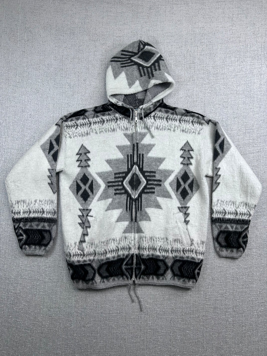 Y2K Knit Pattern Zip Up Jacket