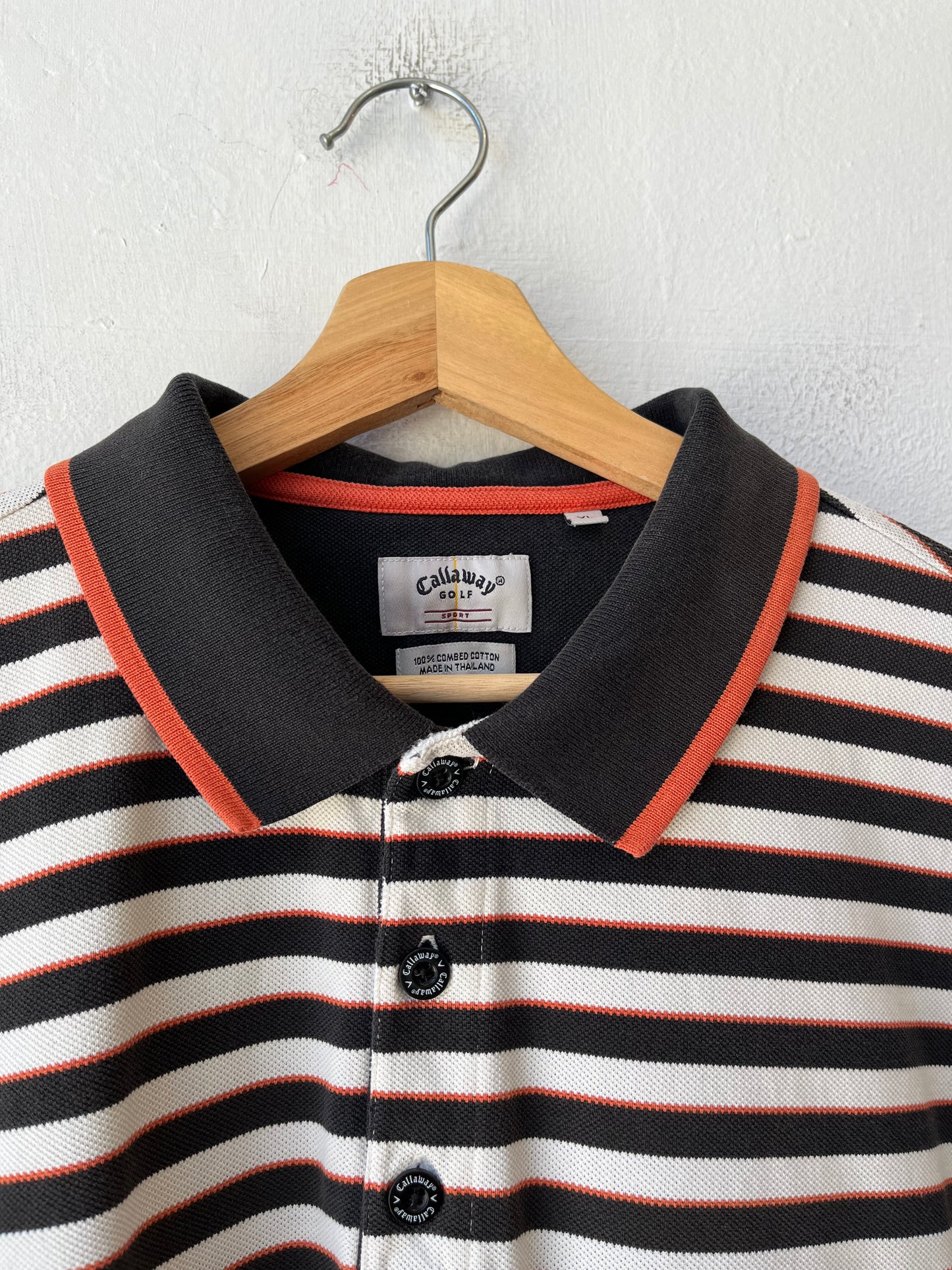 Y2K Callaway Striped Polo Shirt