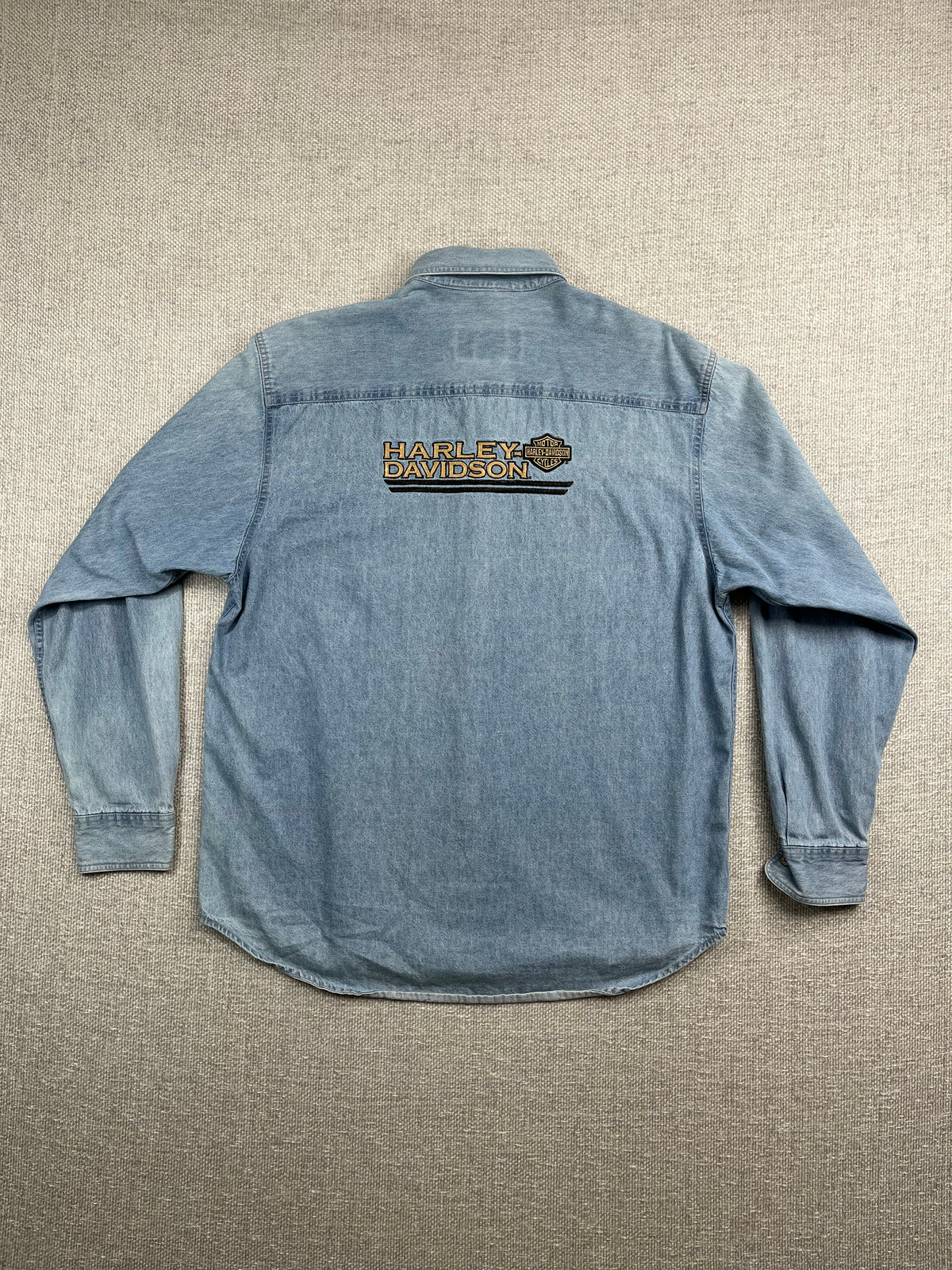 Y2K Harley Davidson Denim Shirt