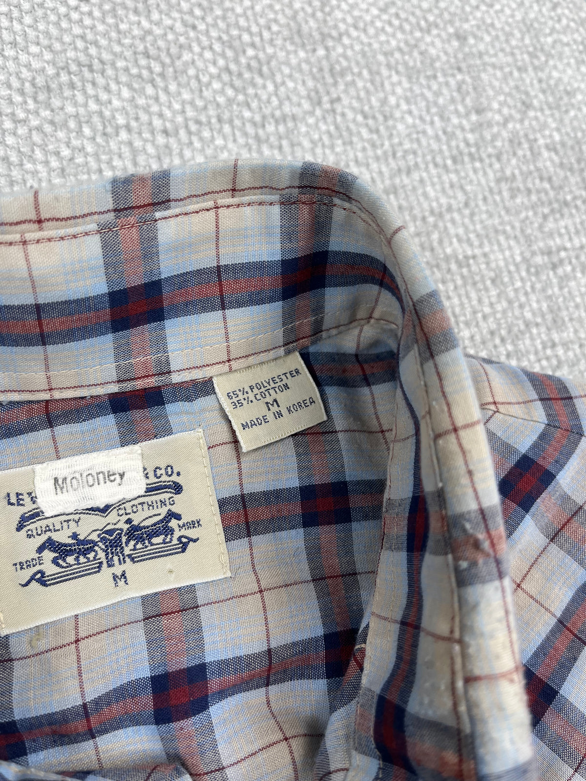 90's Levi's Plaid Pearl Snap Shirt