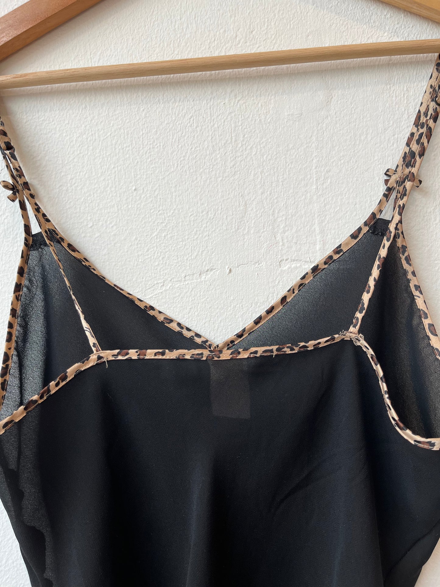 90’s Sheer Leopard Trim Camisole