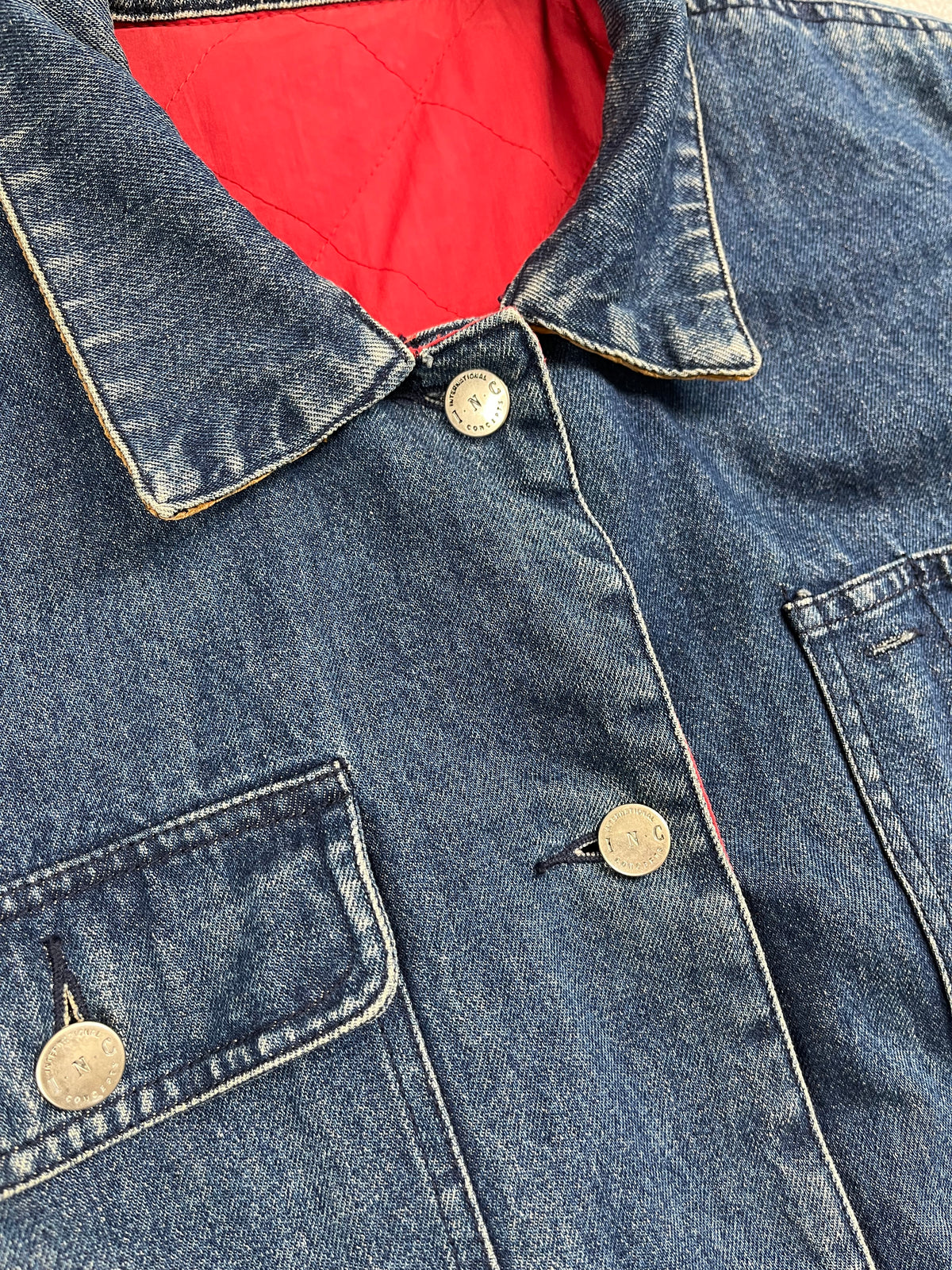 90's INC Reversible Quilted/ Denim Jacket