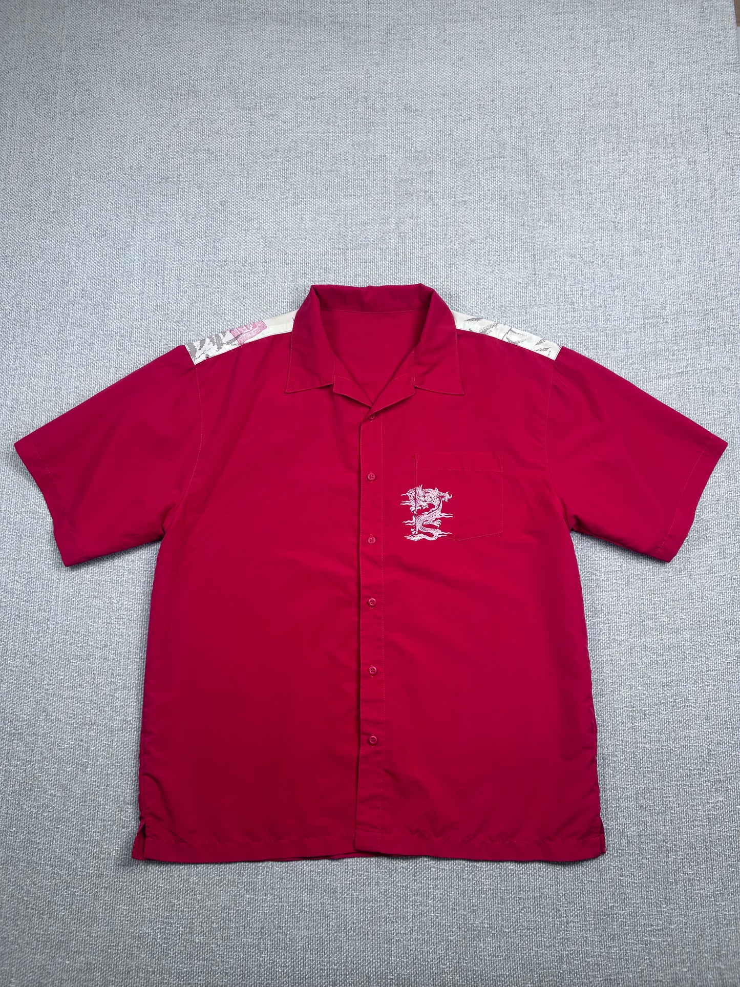 Y2K Tribal Surf Button Down Shirt