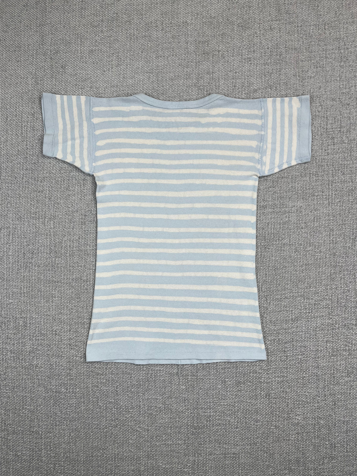 80's Blue Striped Baby Tee
