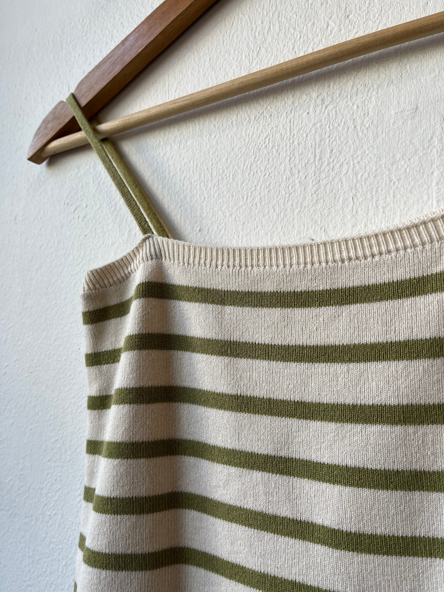 Y2K Green Striped Tank Top