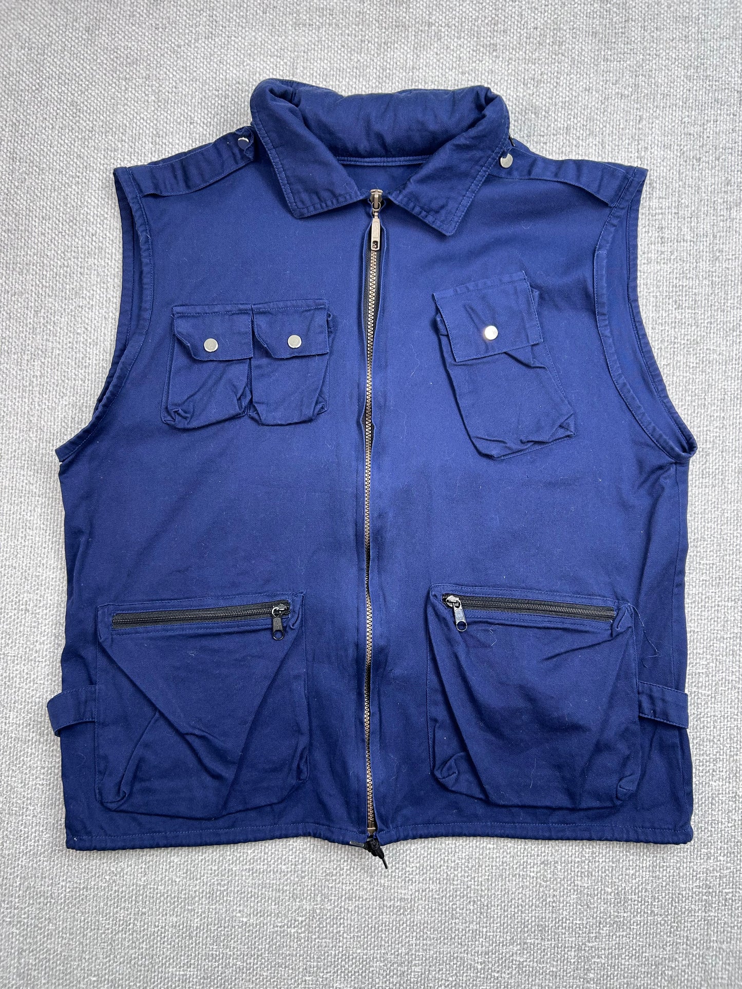 Y2K Navy Fishing Vest