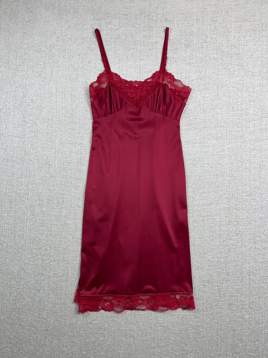 80's Maroon Slip Dress