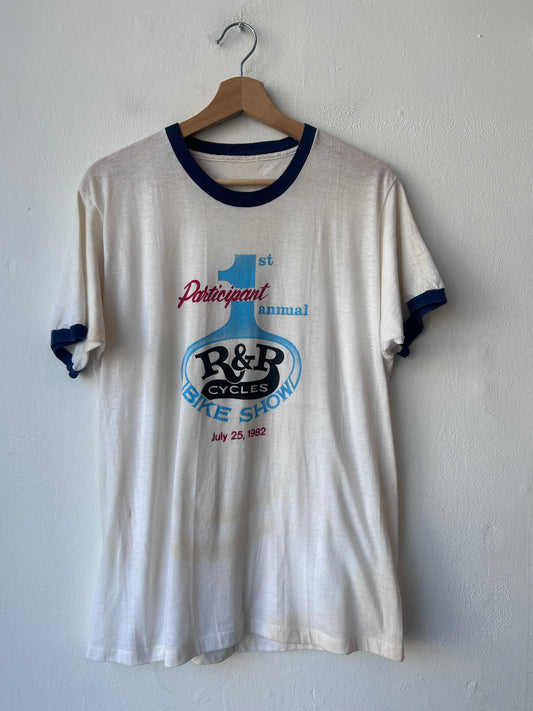 1982 1st Annual R&R Bike Show Ringer T-Shirt