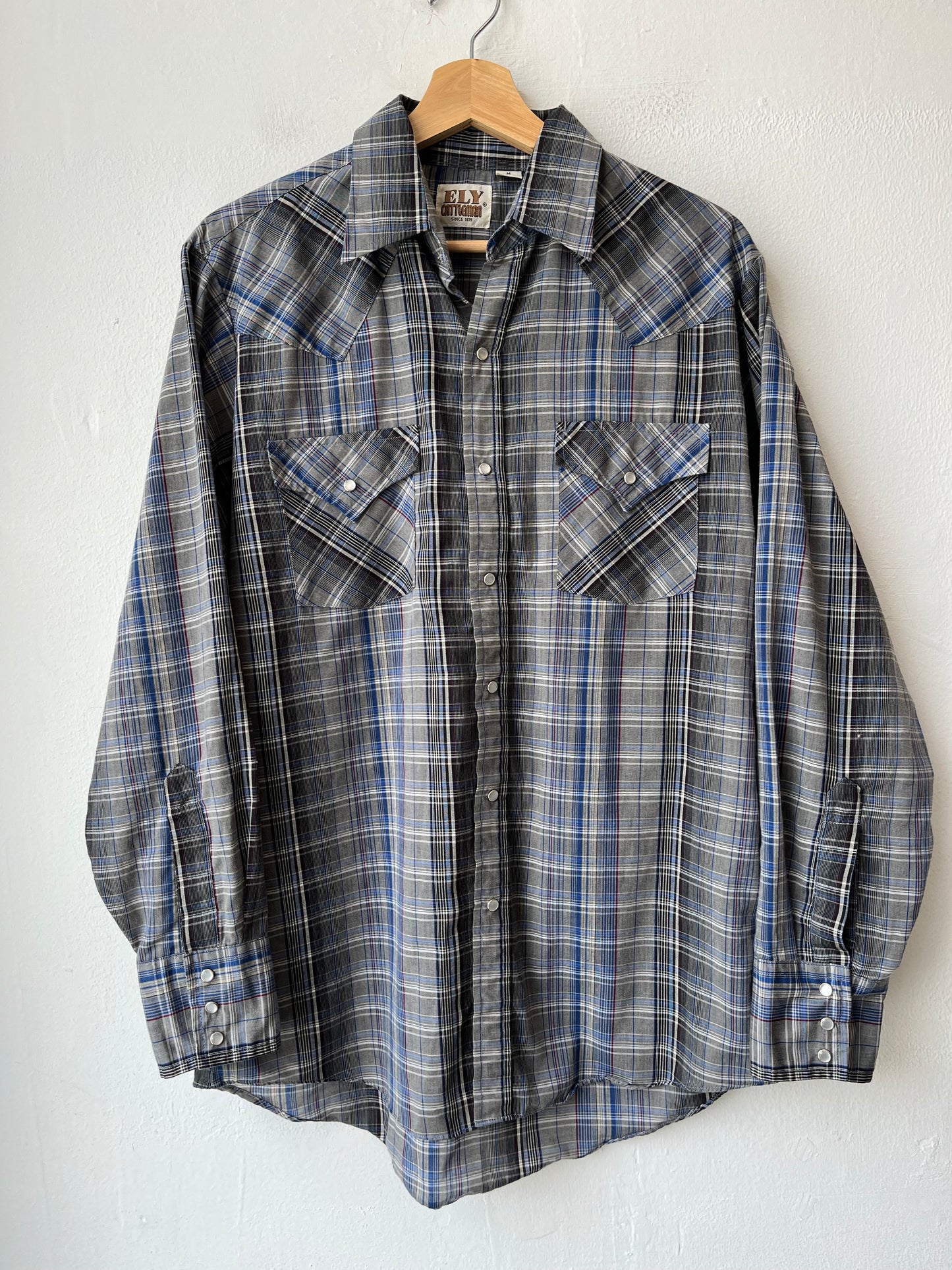 Y2K Plaid Pearl Snap Shirt