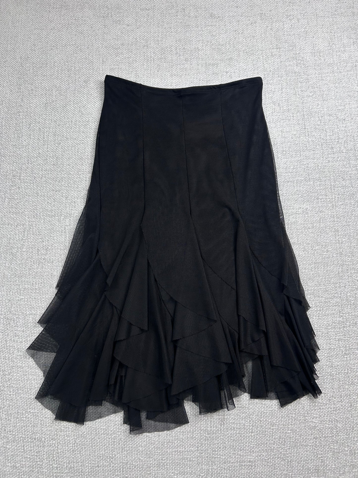 90's Black Mesh Midi Skirt 27-31"