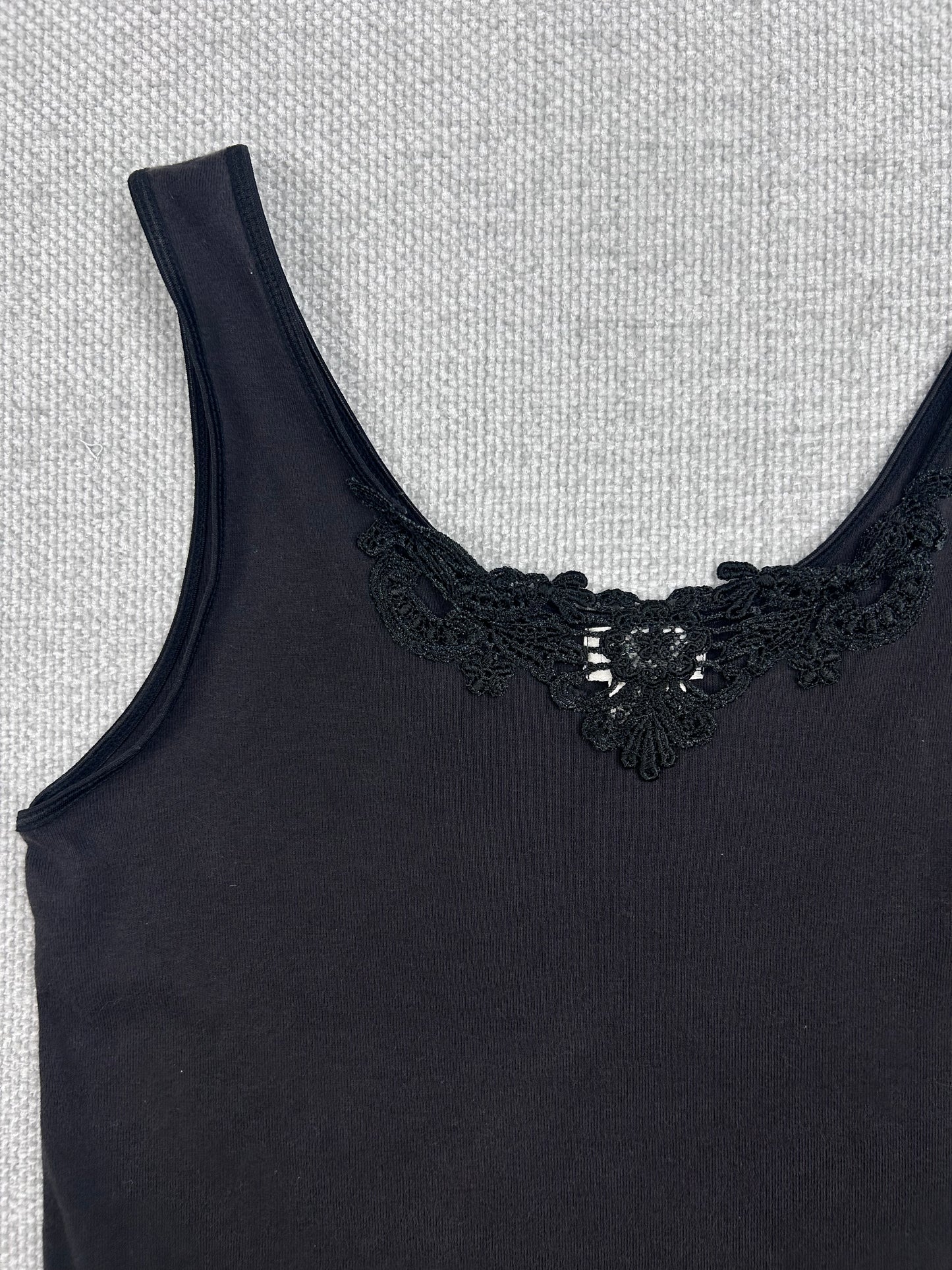 Y2K Lace Cotton Tank Top