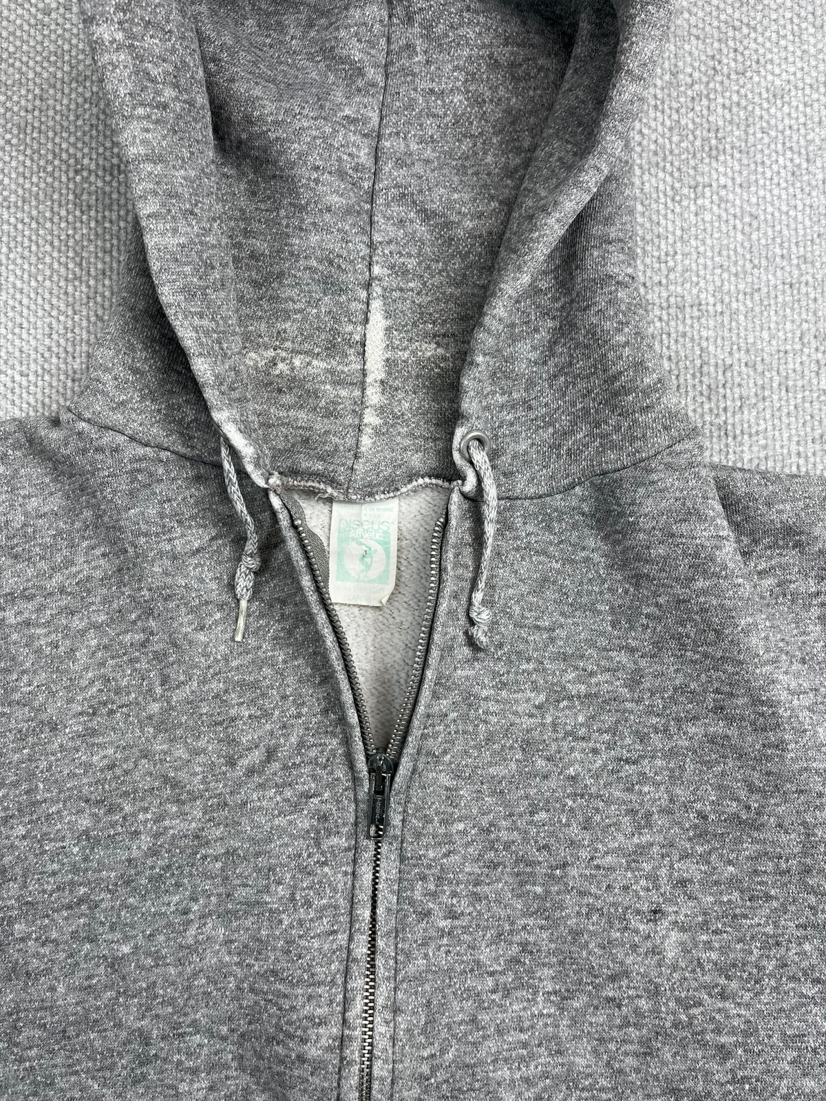 80's Gray Zip Up Hoodie