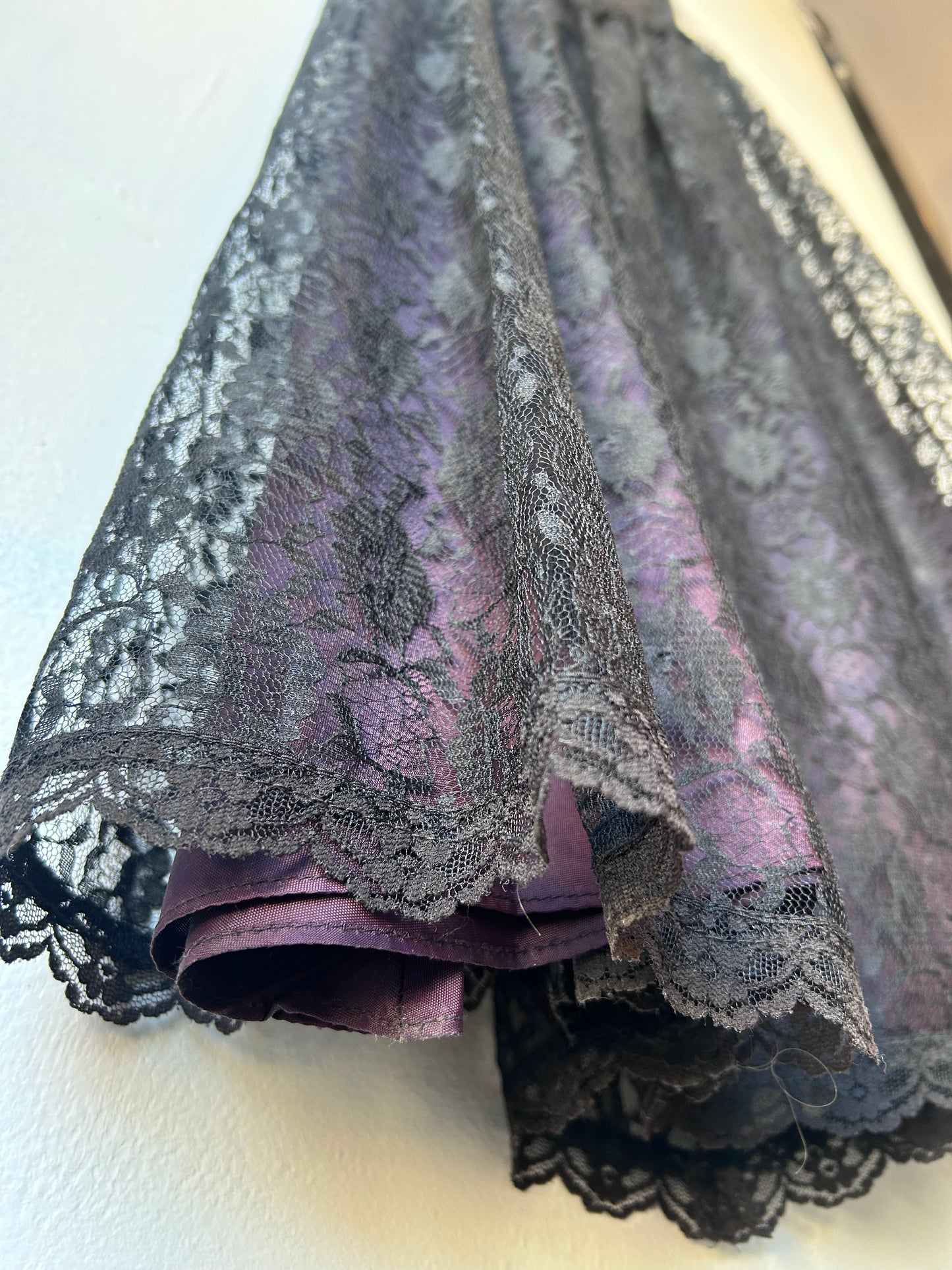 80’s Gunne Sax Strapless Black Lace Dress