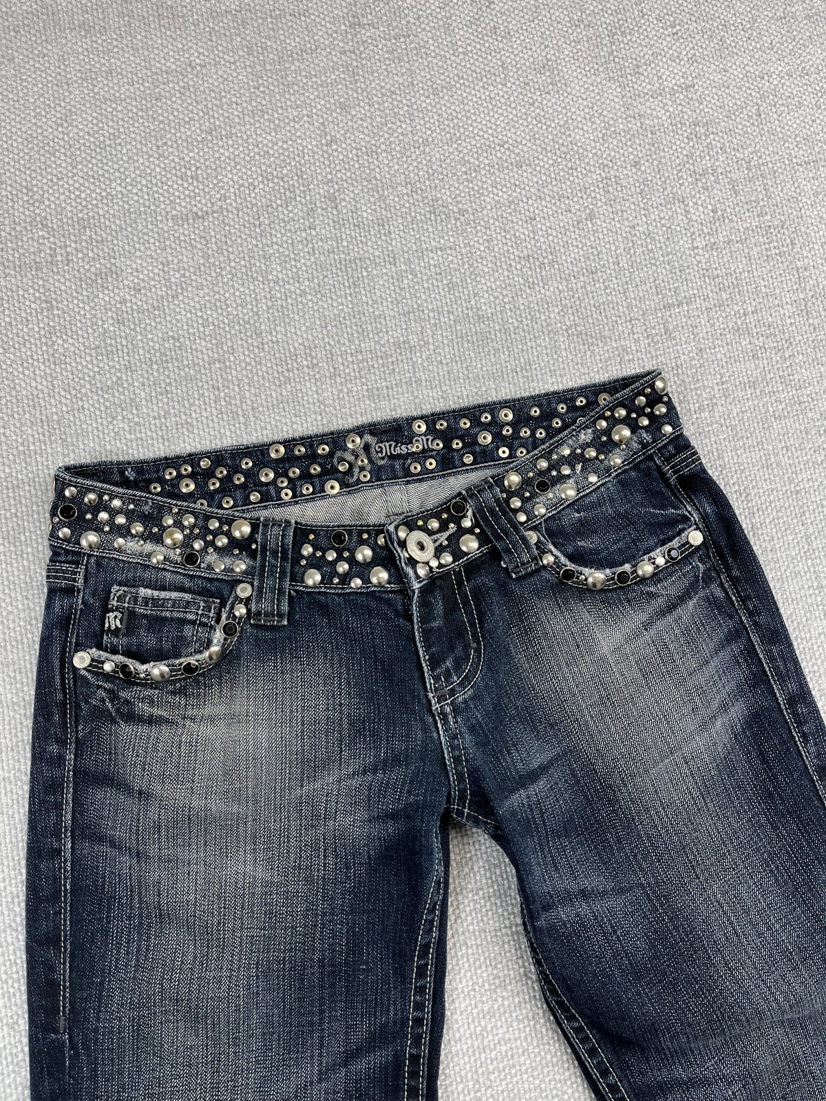 Y2K Studded Miss Me Jeans 28"