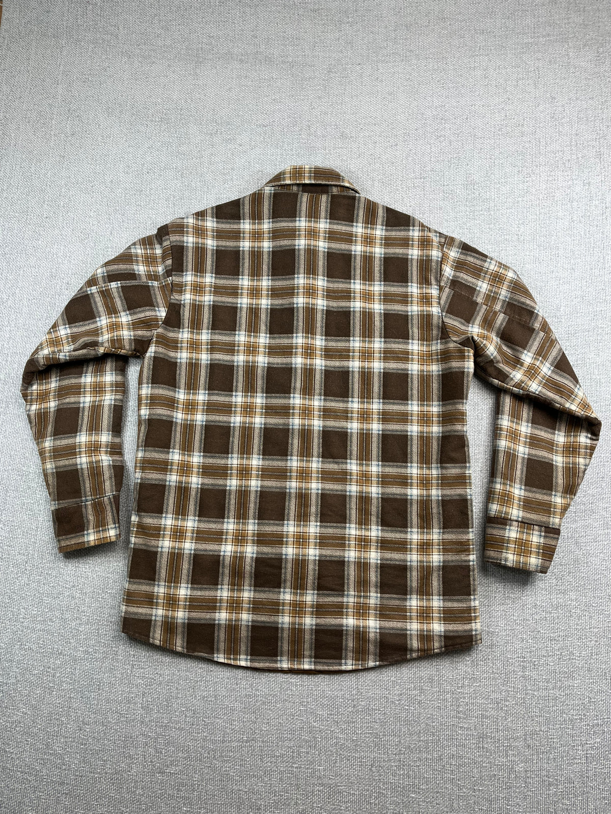 90’s Brown Plaid Flannel Shirt
