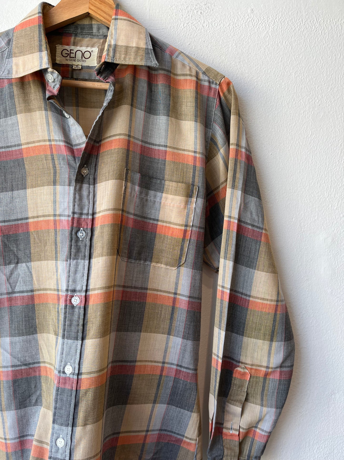 80's Plaid Button Down Shirt