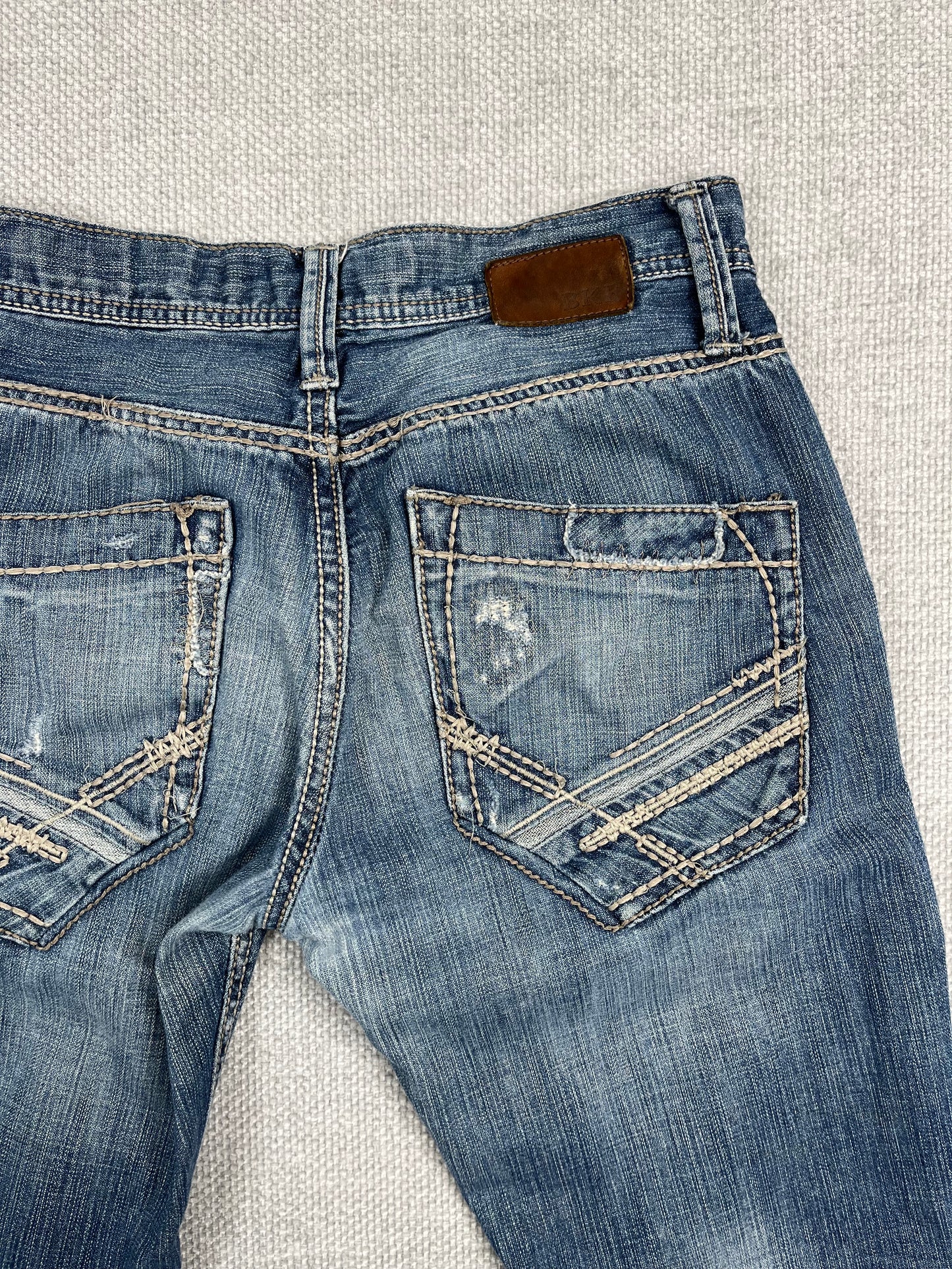 Y2K Flared Distressed Jeans 30"