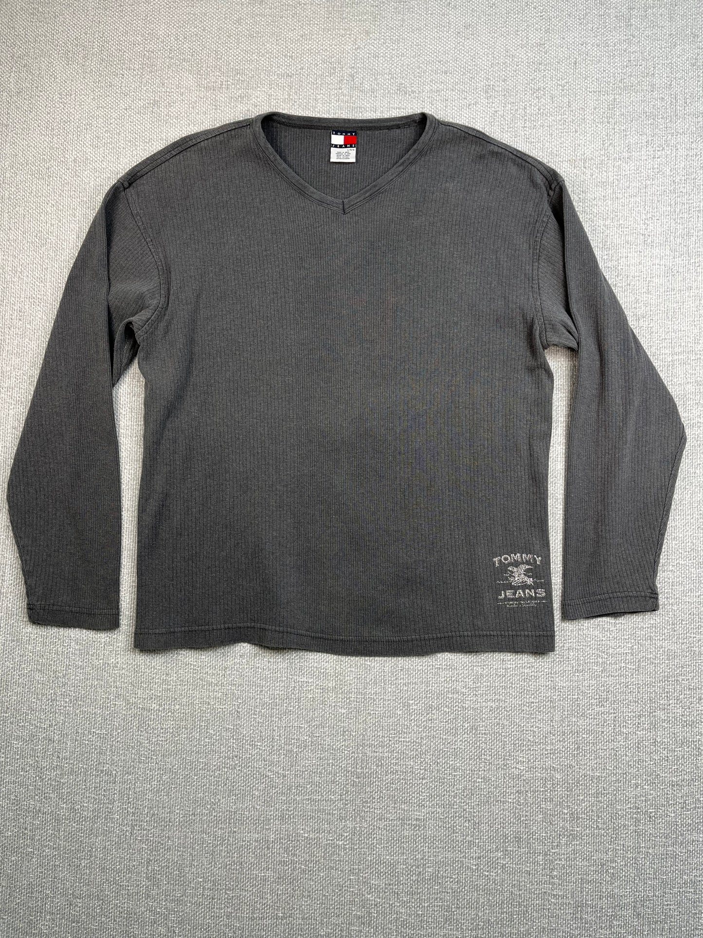 Y2K Ribbed Long Sleeve Shirt