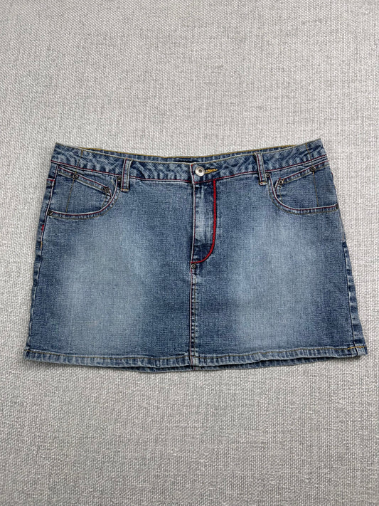 Y2K Denim Mini Skirt 34"