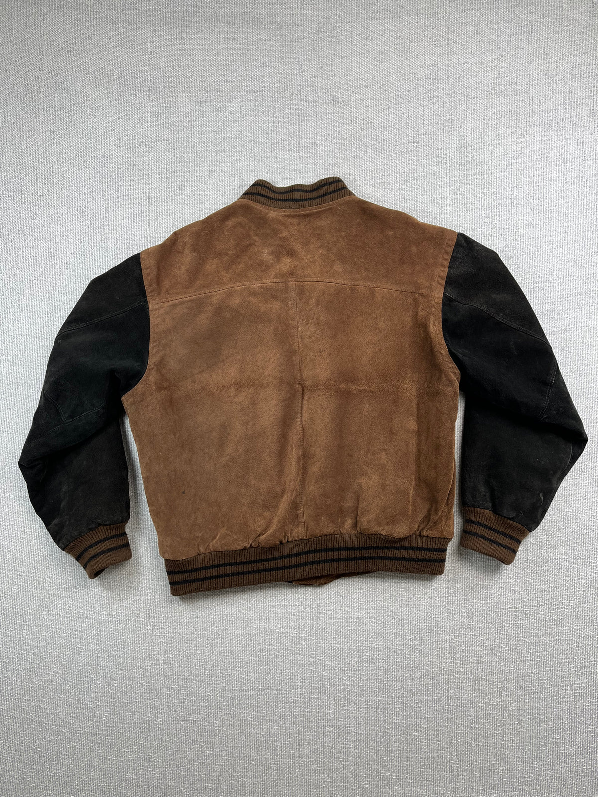 90’s Suede  2-Tone Bomber Jacket