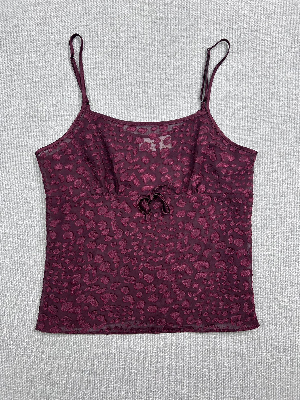 90's Sheer Burgundy Camisole