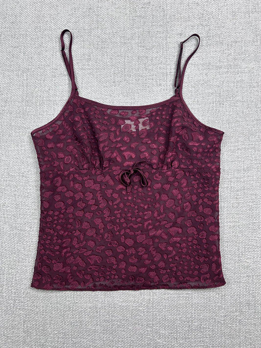 90's Sheer Burgundy Camisole