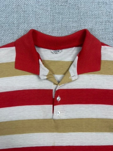 70's Striped Polo Shirt