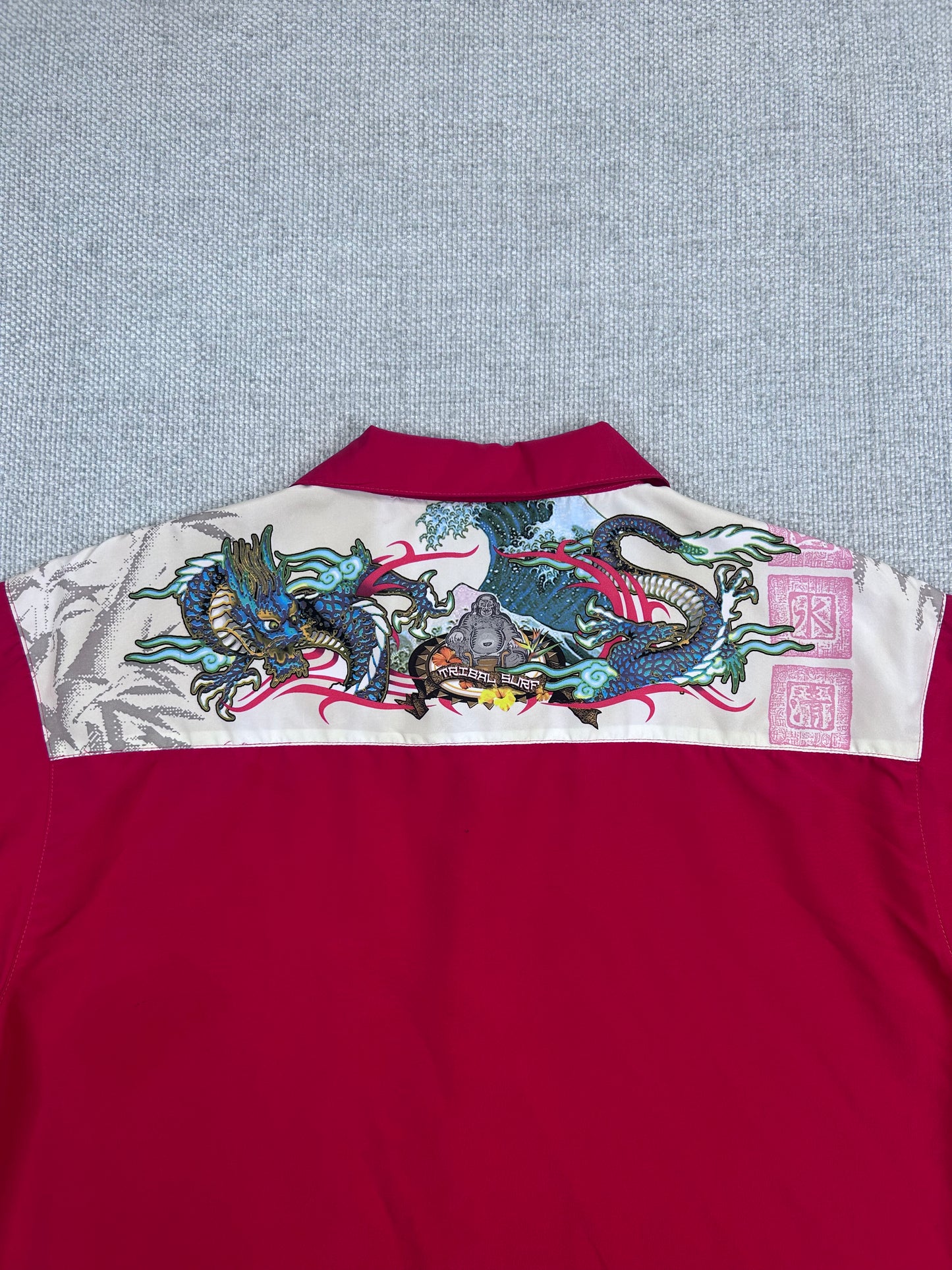 Y2K Tribal Surf Button Down Shirt