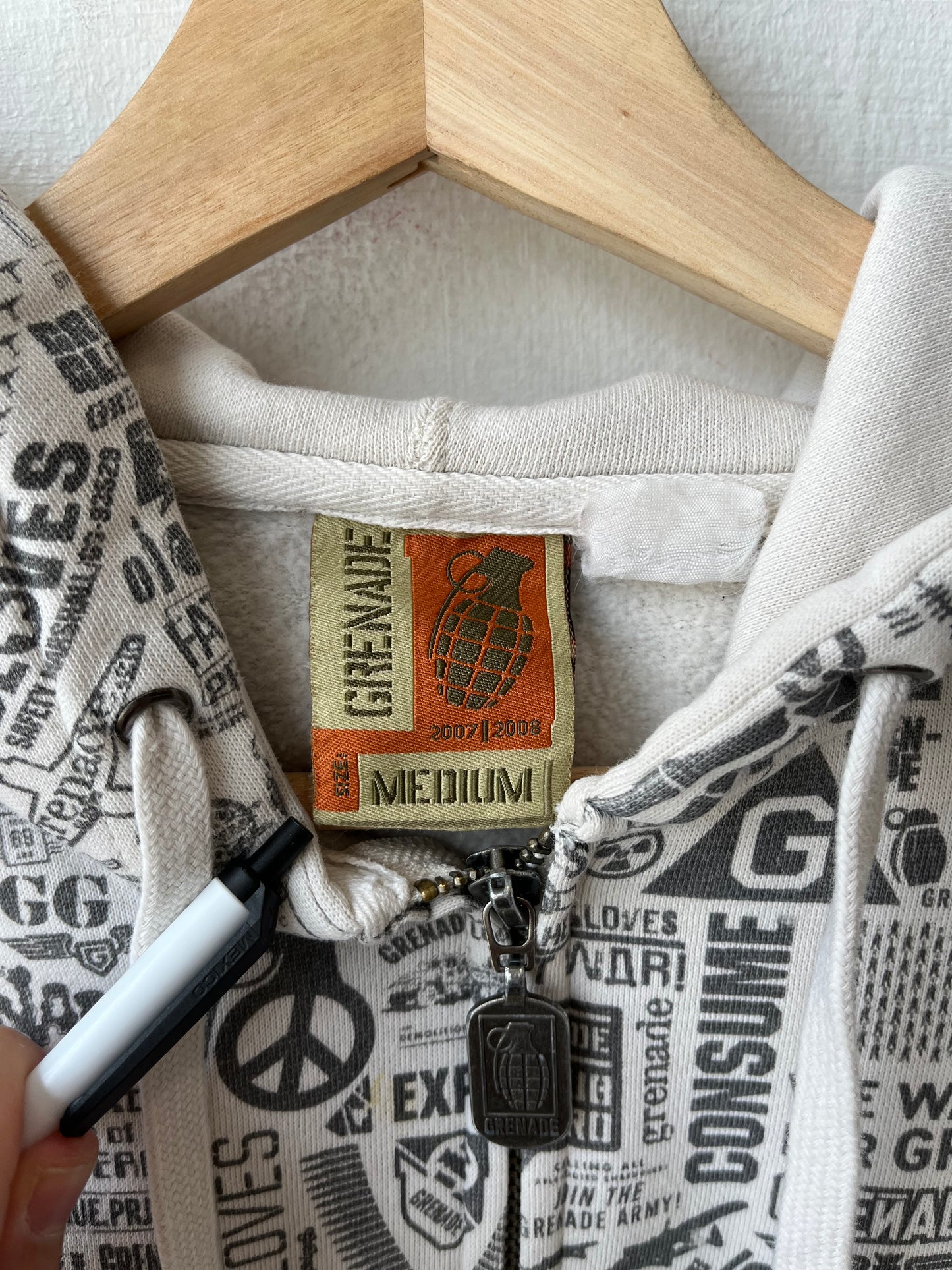 Y2K Grenade Zip Up Hoodie
