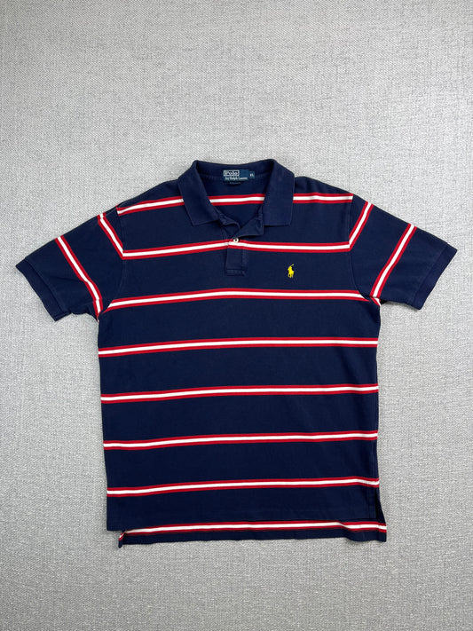 Y2K Striped Polo Shirt