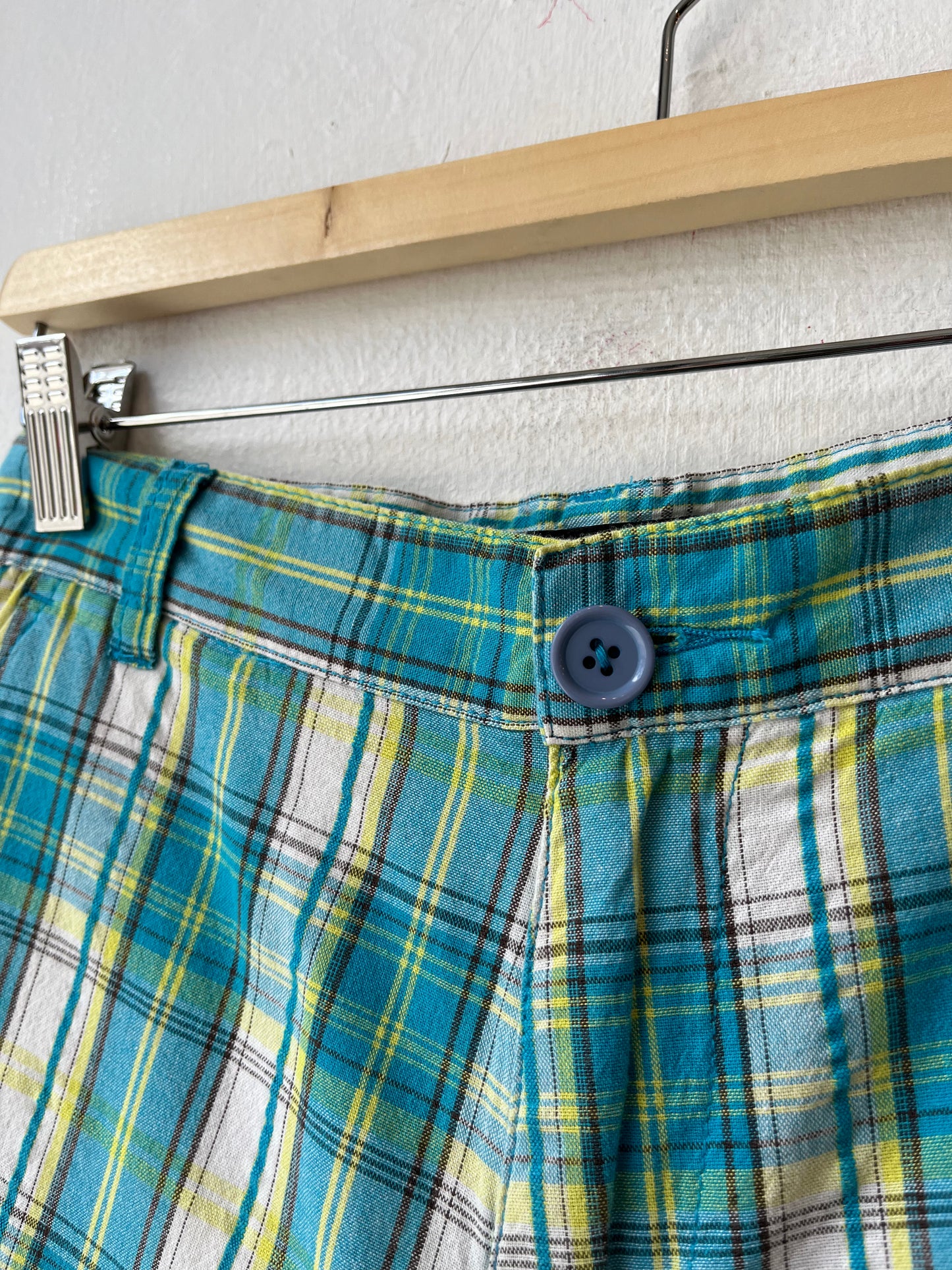Y2K Plaid High Rise Plaid Shorts 26"
