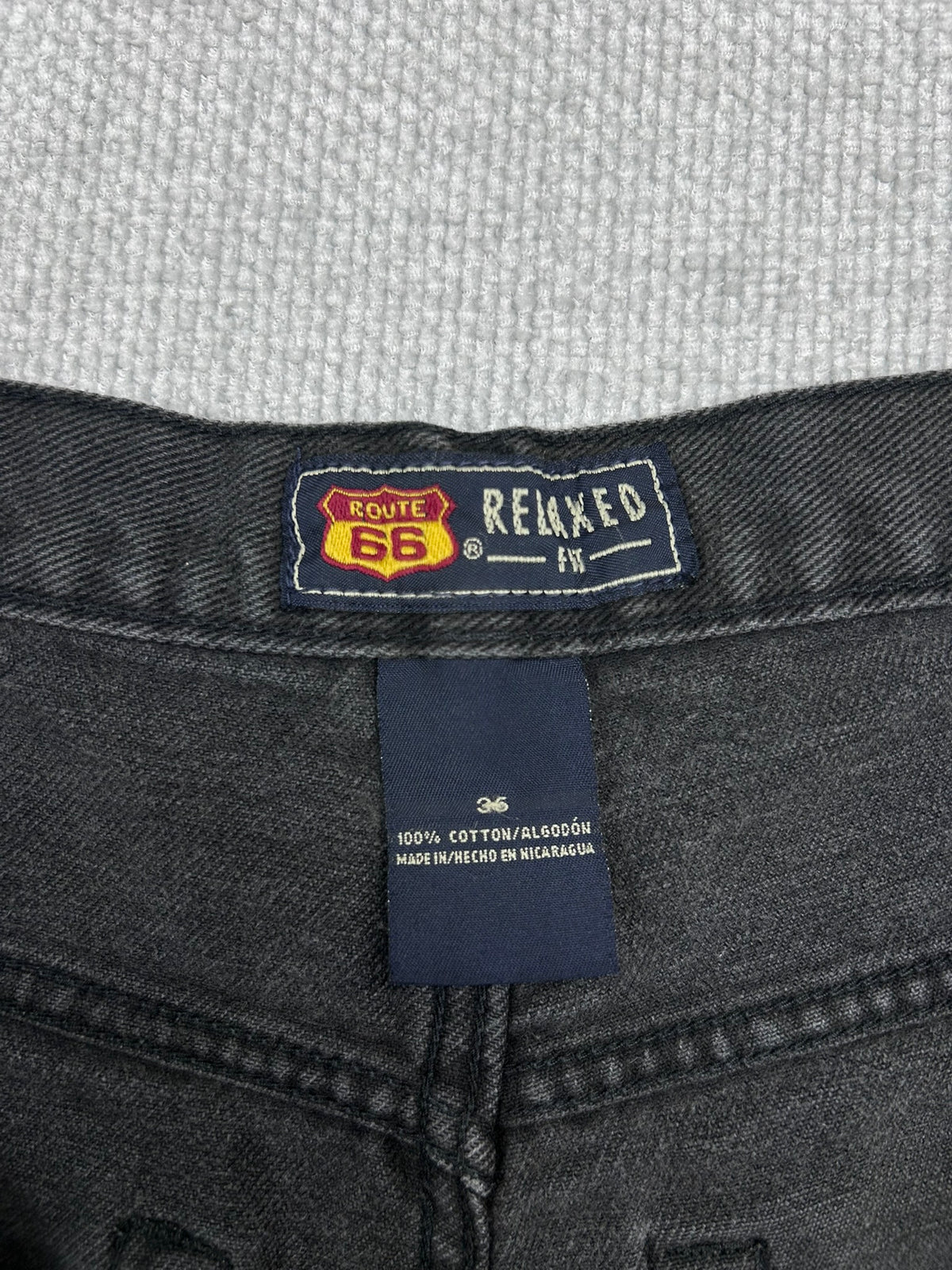 Y2K Black Denim Relaxed Fit Shorts 34"