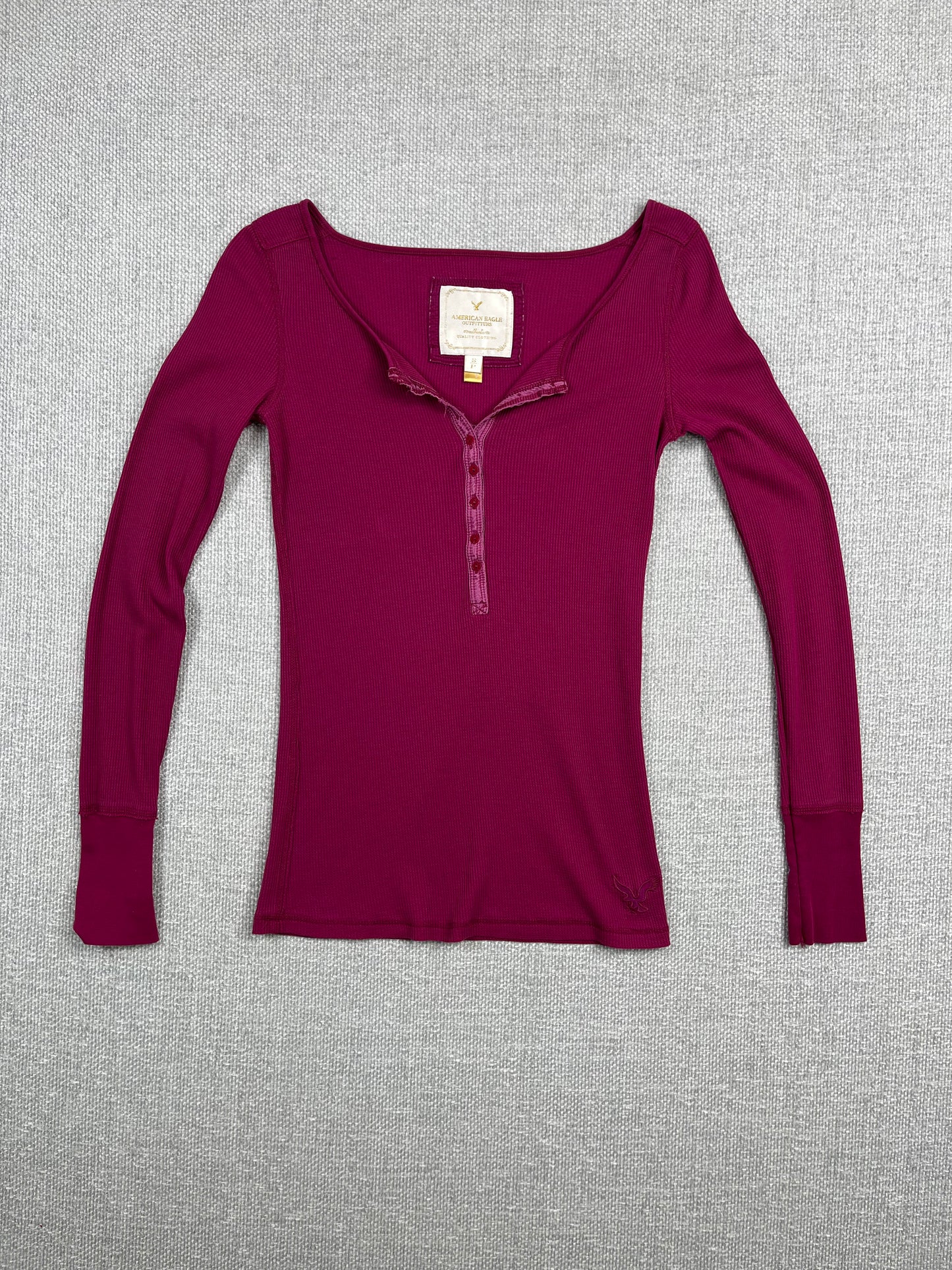 Y2K Thermal Henley Long Sleeve