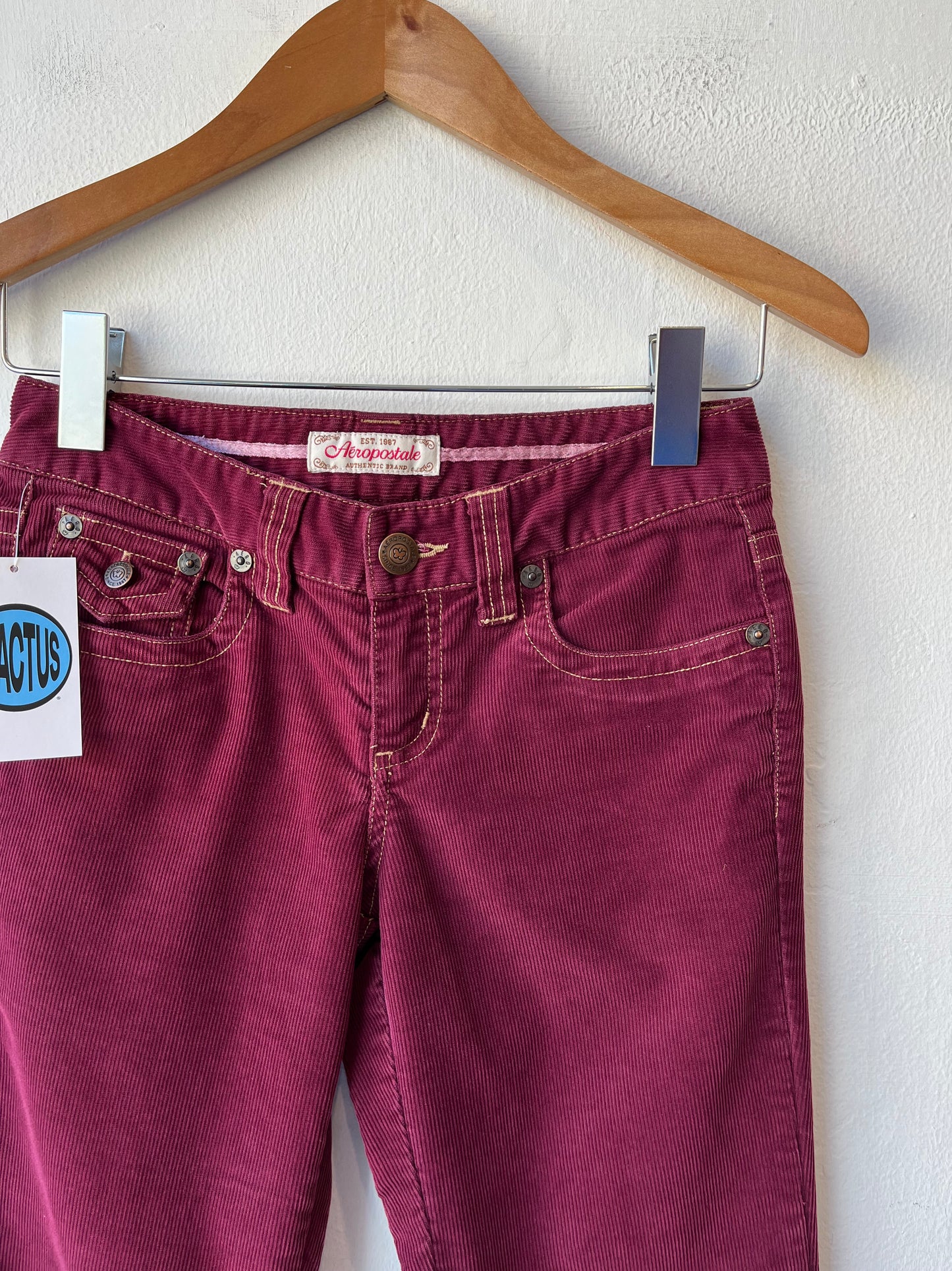 Y2K Low Rise Corduroy Flare Pants 27"