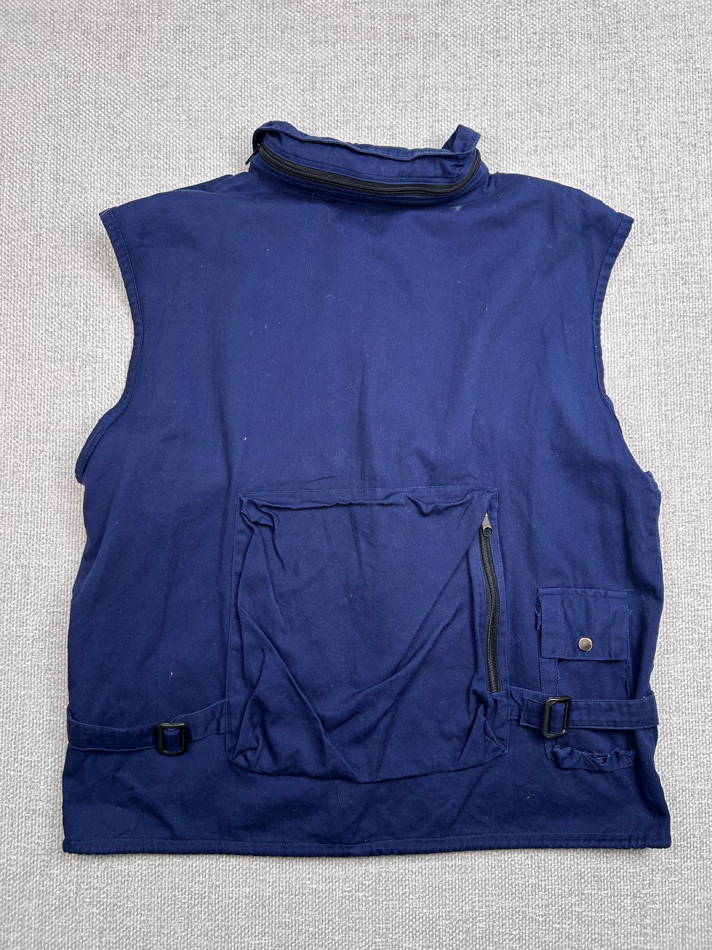 Y2K Navy Fishing Vest