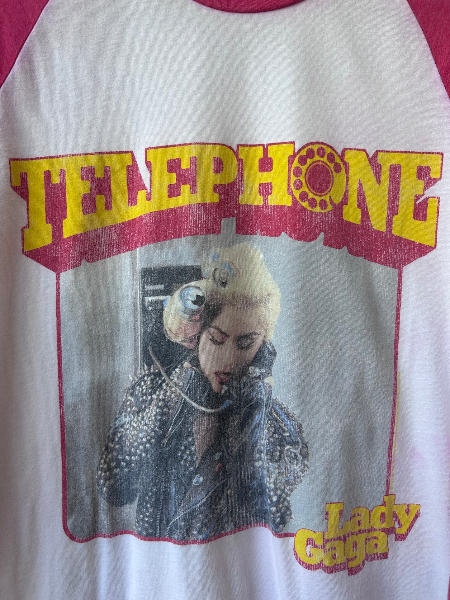 Y2K Lady Gaga Telephone Raglan T-Shirt